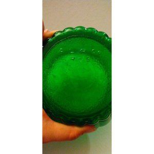 Green Glass Oval Container - A.L.R. Company Vase R-18 - Vintage 1950s